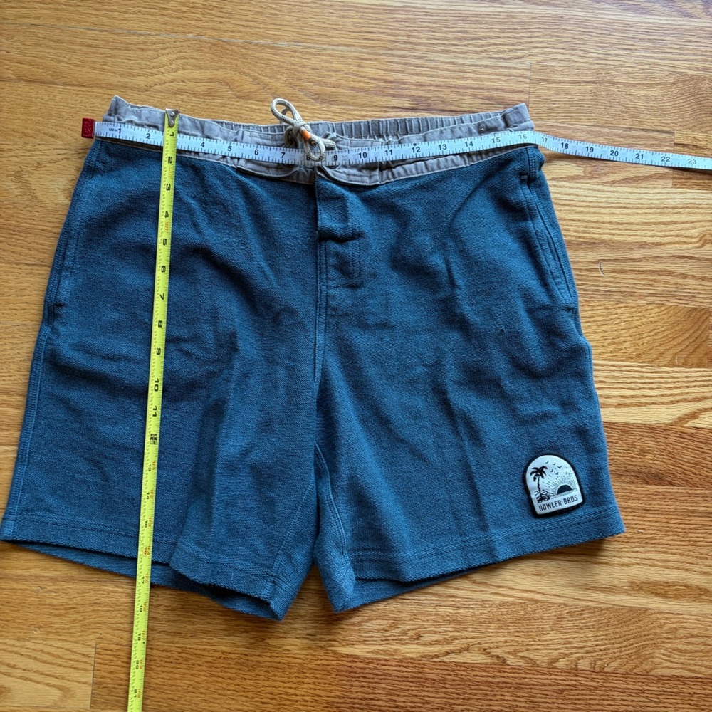 Howler Brothers Tranquilo Chillshorts Lounge Mens Size 35 Blue Terry Shorts - Picture 12 of 16